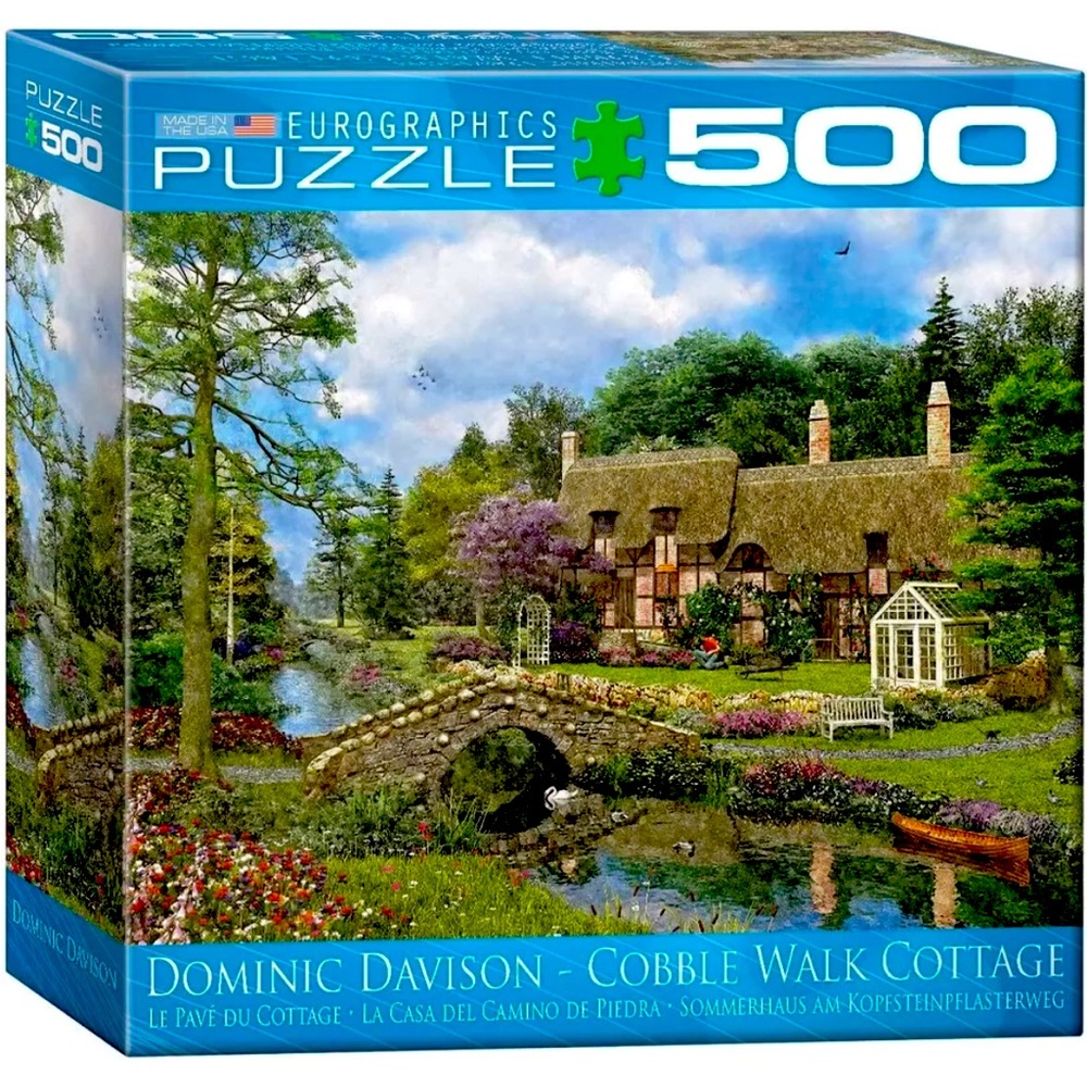Cobble Walk Cottage by Dominic Davidson Puzzle 500-Piece